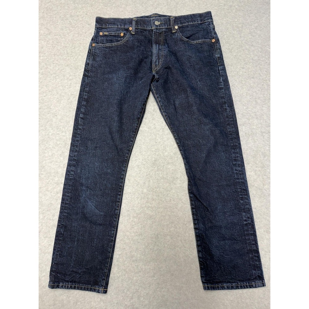 Polo Ralph Lauren Jeans Mens 35x30 Blue Dark Wash Sullivan Slim Tapered Denim